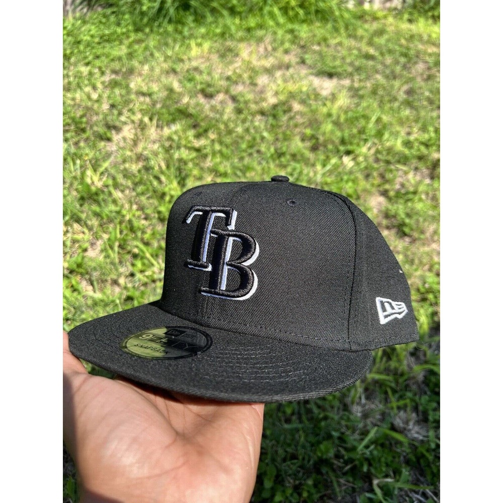 MLB Tampa Bay Rays 9Fifty Baseball Cap Black Hat Snapback New Era Rare Custom